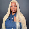 Blonde #613 Straight 13x4 Lace Front 4x4 Lace Closure Human Hair Wig