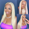Blonde #613 Straight 13x4 Lace Front 4x4 Lace Closure Human Hair Wig