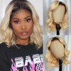 Ombre Blonde Dark Root #613 Body Wave Bob 13x4 Lace Front 4x4 Lace Closure Human Hair Wig