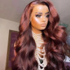 Reddish Brown Color #33b Body Wave 13x4 Lace Front 4x4 Lace Closure Human Hair Wig