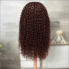 Reddish Brown Color #33b Jerry Curl 13x4 Lace Front 4x4 Lace Closure Human Hair Wig