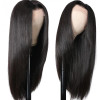 Natural Black Layered Butterfly Feathered Wolf Cut 90s Straight 13x4 Lace Front 4x4 Lace Closure Human Hair Wig