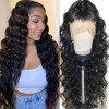 Natural Black Loose Deep Wavy 13x4 Lace Front 4x4 Lace Closure Human Hair Wig