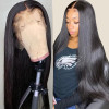 Natural Black Straight 13x4 Lace Front 4x4 Lace Closure Human Hair Wig