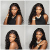 Natural Black Water Wave 13x4 Lace Front 4x4 Lace Closure Human Hair Wig