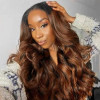 Ombre Brown Body Wave 13x4 Lace Front 4x4 Lace Closure Human Hair Wig