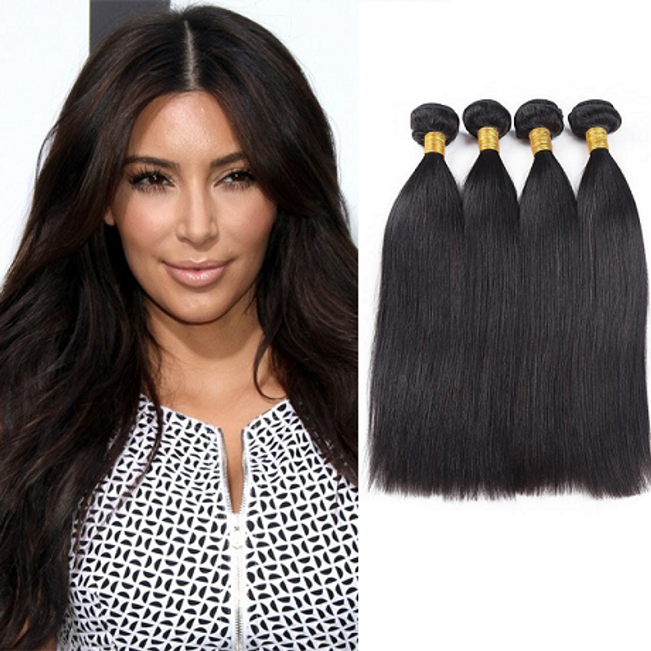 4 Bundles Straight Indian Remy Hair 