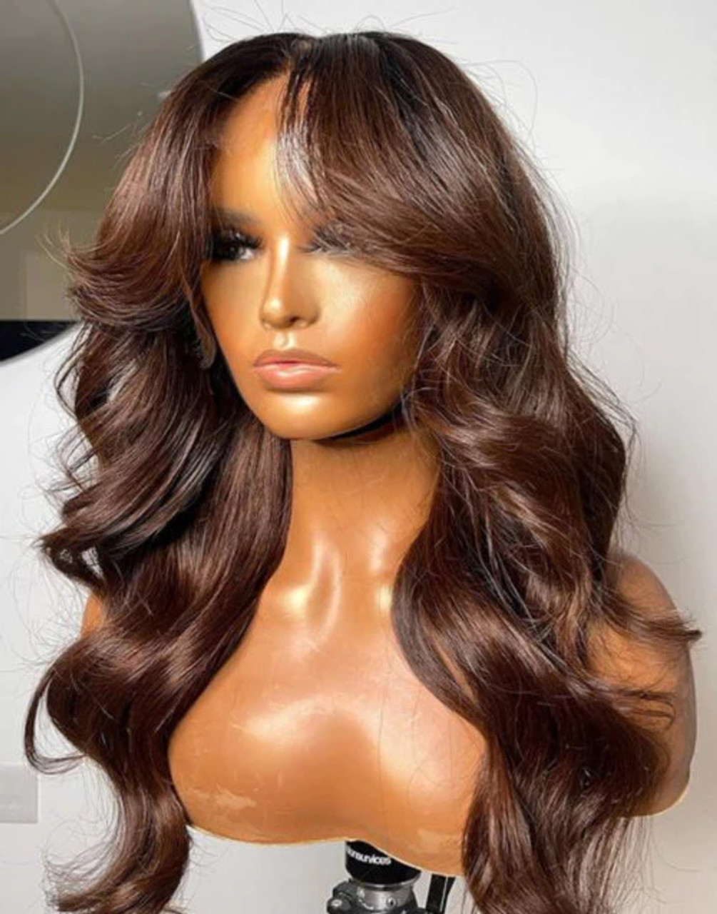 Wow the Layers  Pre Cut Lace Brown Color Layer Cut Premium Fiber Wig –  Gorgius