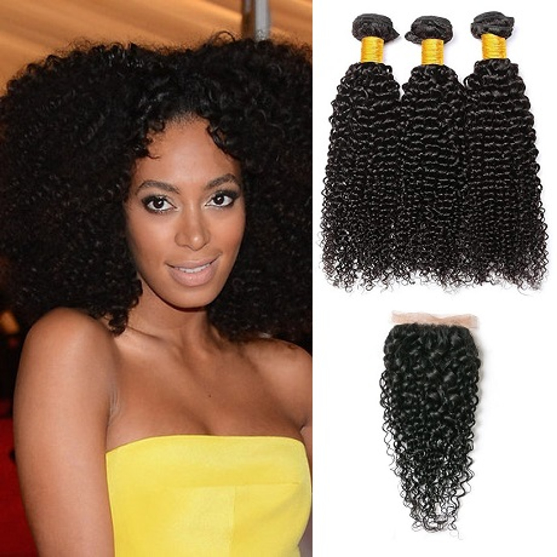 3 Bundles Kinky Curly Virgin Brazilian Hair Koha Hair