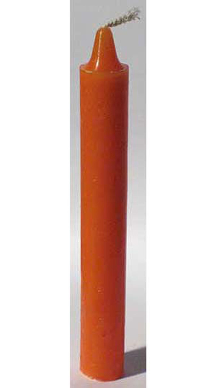 Orange Taper Candle 6"