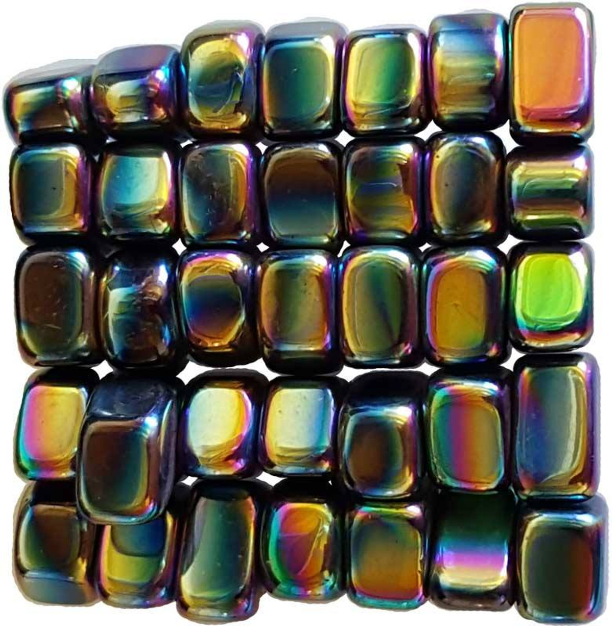 Rainbow Hematite Magnetic Tumbled Gemstones 1 lb.