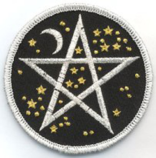 Starry Pentagram Iron-on Patch 3"