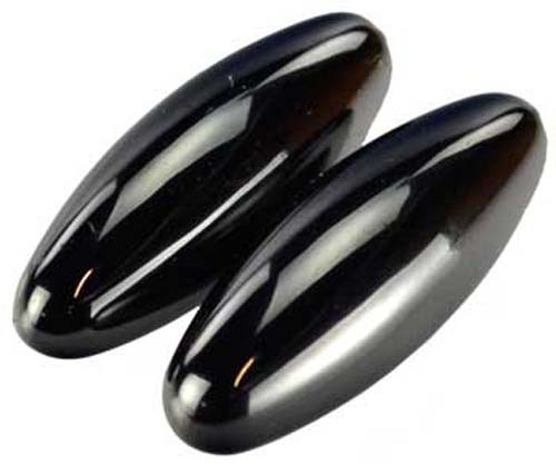 Magnetic Hematite Oval Pair 60mm