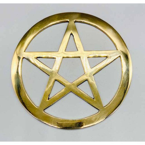 Brass Pentagram Altar Tile 5.75"