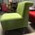 LOT o2 Lime Green Gunlocke Company Mid Century Modern Swivel Soft Seating Chairs