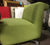 LOT o2 Lime Green Gunlocke Company Mid Century Modern Swivel Soft Seating Chairs