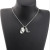 Silver Look Themed Cowboy Hat Boots Western Necklace with chain.