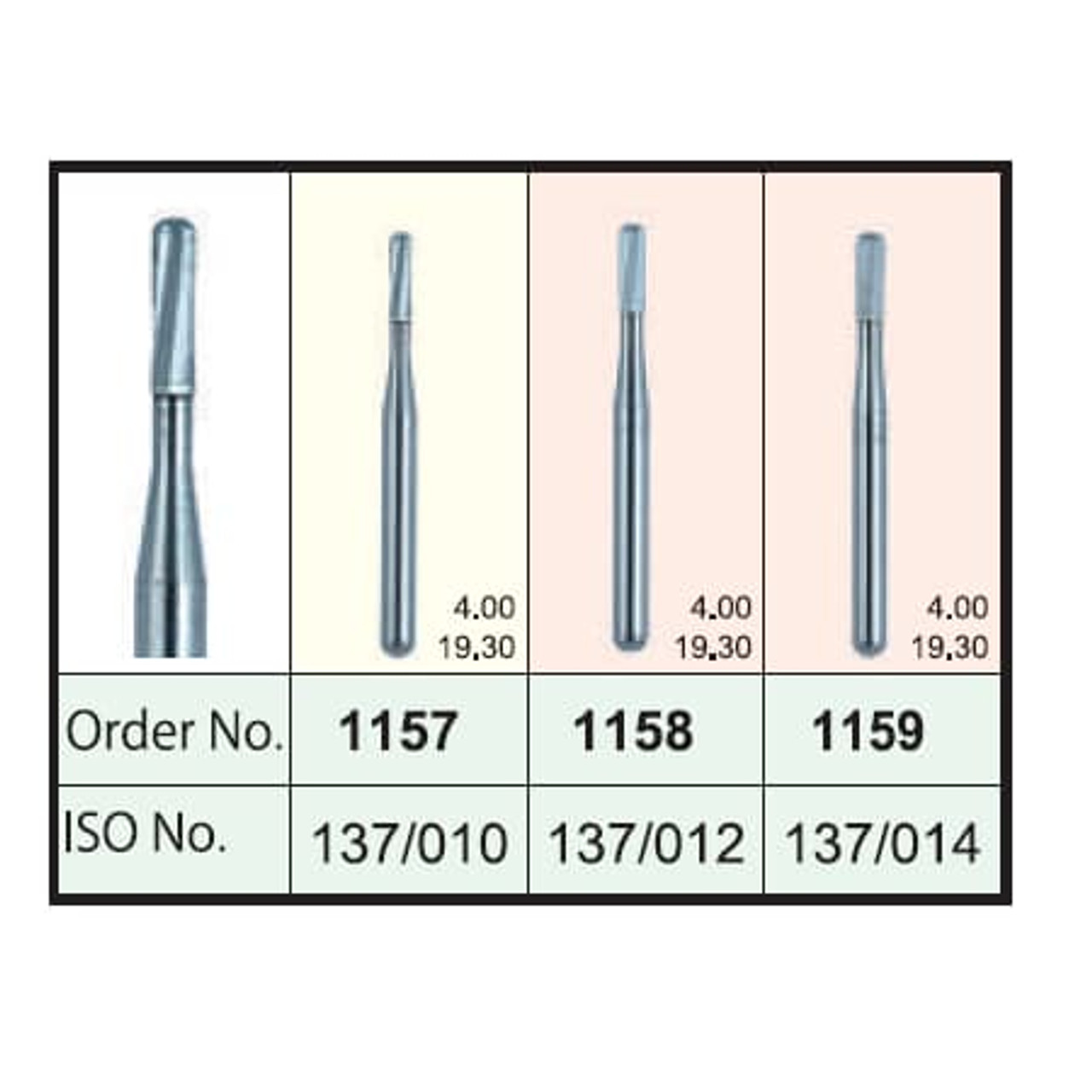 Mani Carbide Straight Fissure Bur Straight Cut AHP Dental & Medical