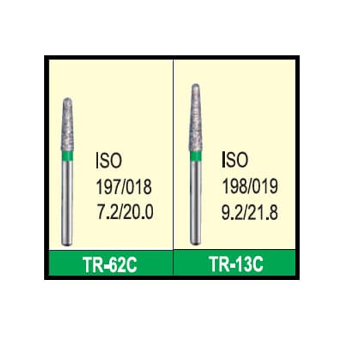 Mani Diamond Burs - Round End Taper, Coarse Mani Diamond Burs - Round End Taper, Coarse