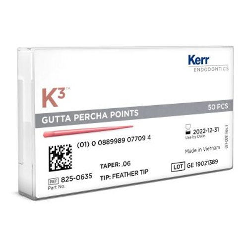 Kerr K3 Gutta Percha Points - 0.04 Taper Kerr K3 Gutta Percha Points - 0.04 Taper