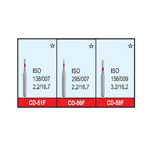 Mani Diamond Bur - Torpedo/Gingival Curettage, Fine (Paediatric)