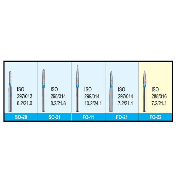 Mani Diamond Burs Torpedo / Gingival Curettage, Medium AHP Dental
