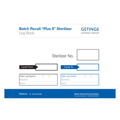 Batch Recall Plus II Log Book - AHP Dental & Medical - AHP Dental & Medical