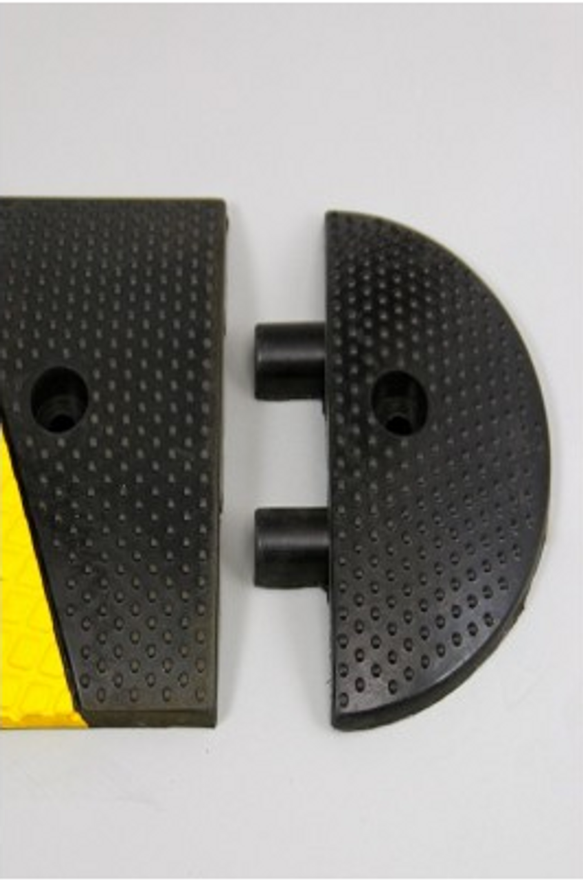 Rubber Speed Bump End Cap - Striping Service and Supply - Striping