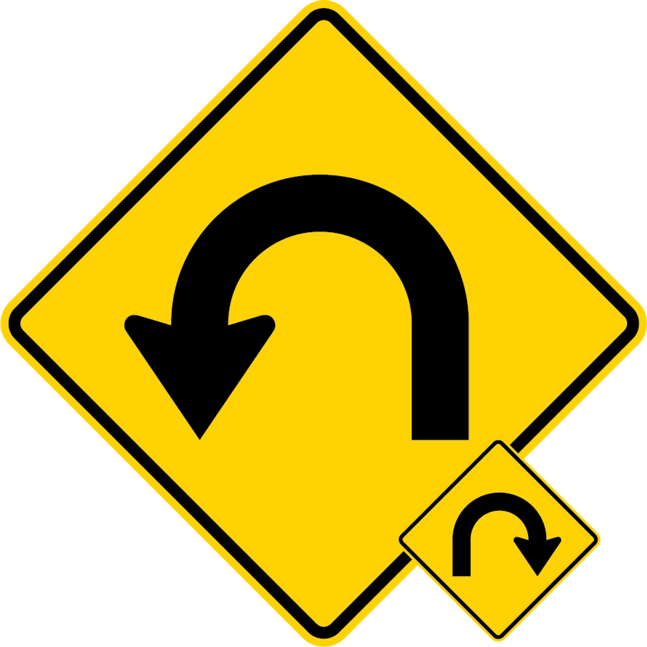 u turn sign png