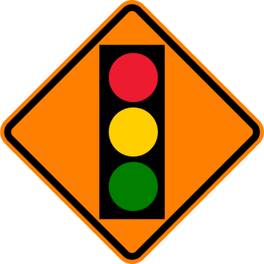 Construction Signal Ahead Sign - Striping Services and Supply