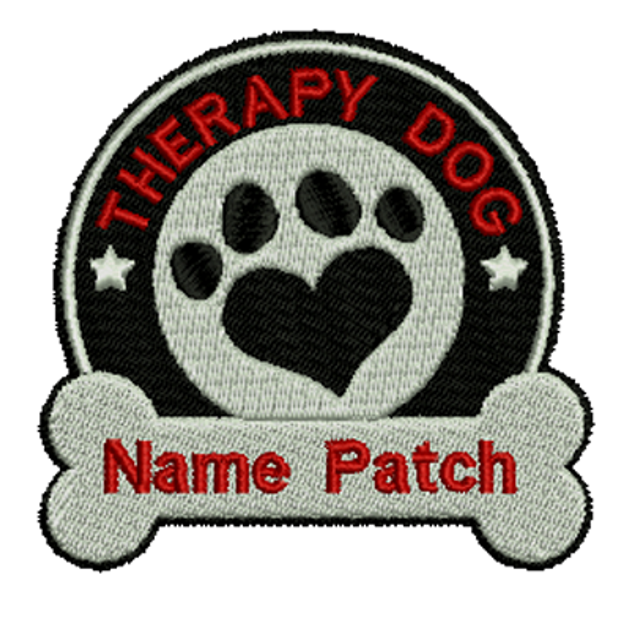 Custom Therapy Dog Embroidered Patch - UPTOWN STITCH GIRL