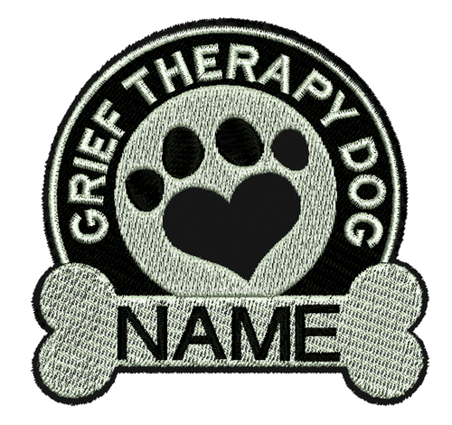 Grief Therapy Dog Custom Embroidered Patch 