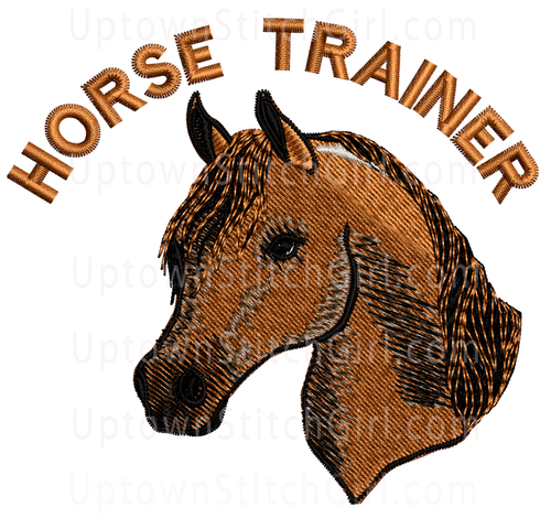Horse Trainer Faux Embroidered/Printable/DTF/DTG 