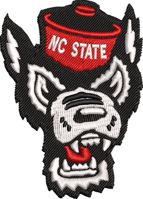 North Carolina State Wolf Head Embroidered Patch