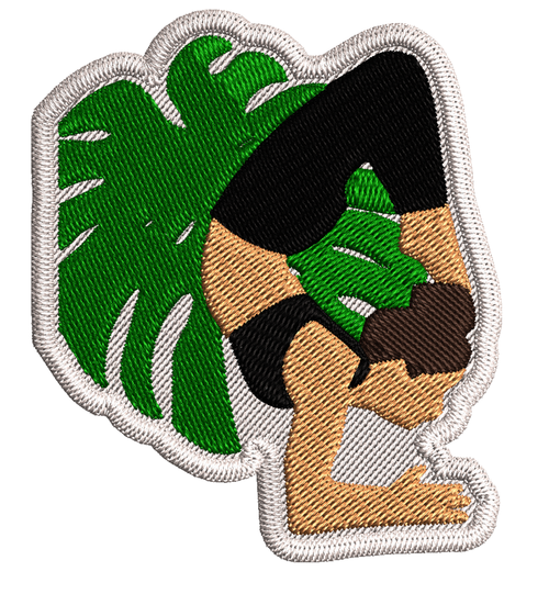Yoga Pose Embroidered Patch