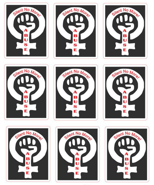 Domestic Abuse - Silent No More! Sticker Sheet 11 Stickers