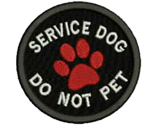 Custom Therapy Dog Embroidered Patch - UPTOWN STITCH GIRL