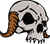 Animal Skull With Horns Embroidered Patch