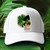 Yoga Pose Embroidered Patch On White Cap