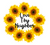 Love Thy Neighbor Sunflower Sticker
