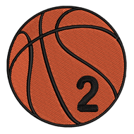 Custom Embroidered Basketball Patch