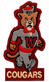 Vintage WSU Cougars Mascot Embroidered Patch