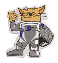 Astronaut Cat Embroidered Patch