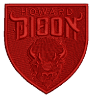 Red Tone On Tone Howard Bison Embroidered Patch