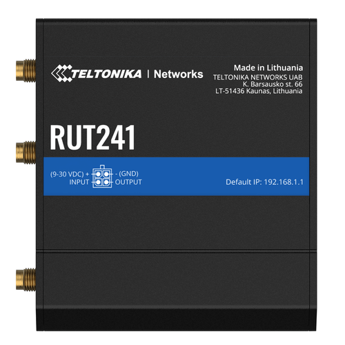 Teltonika RUT241 Industrial Cellular Router - TELRUT241098000 - Front Teltonika RUT241 Industrial Cellular Router - TELRUT241098000 - Front