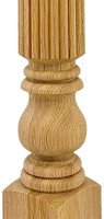 Closeup Hinesville Reeded Island Leg - 34 1/2" Tall x 3 1/2" Wide