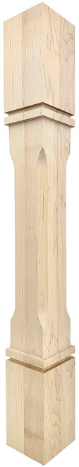 Square Carleton Chamfered Dining Table Leg - 29" Tall x 3 1/2" Wide