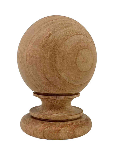 Highland Manor Wood Products Large Kline Ball Maple Wood Finial - 7 Tall x  4 7/8 Wide - Unfinished Round Wooden Finial for Indoor Use - Perfect for