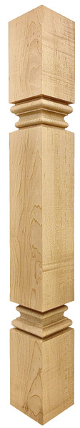 Square Meridian Double End Turned Dining Table Leg - 29" Tall x 3 1/2" Wide
