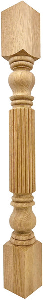 Hinesville Reeded Island Leg - 34 1/2" Tall x 3 1/2" Wide
